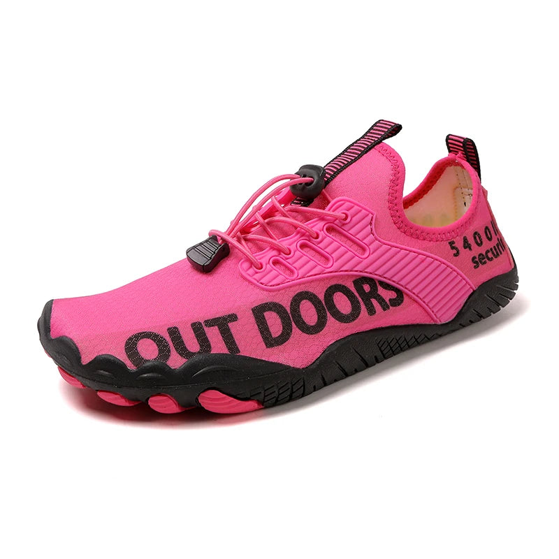Men Water Sports Shoes Quick Dry Non-Slip Five Finger Shoes Outdoor Wading Swimming Barefoot Aqua Shoes Lightweight Sneakers