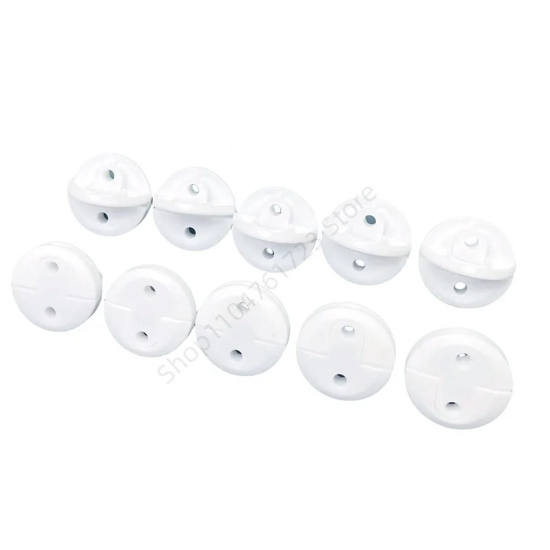 10Pcs White Electrical Safety Socket Protective Cover Baby Care Safe Guard Protection Anti Electric Shock Rotate Protectors