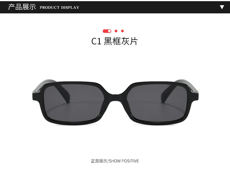 Luxurious Rectangle Sunglasses Women Oval Vintage Brand Designer Square Sun Glasses Men Shades Female Eyewear