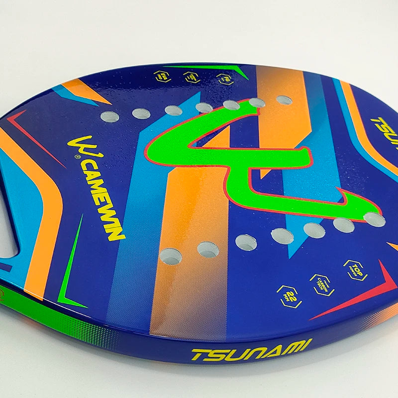 Camewin Beach Tennis Racket 50% Carbon Inner Core EVA Foam Fibe Send Protective Bag High Quality Tennis Racket 2024 the New