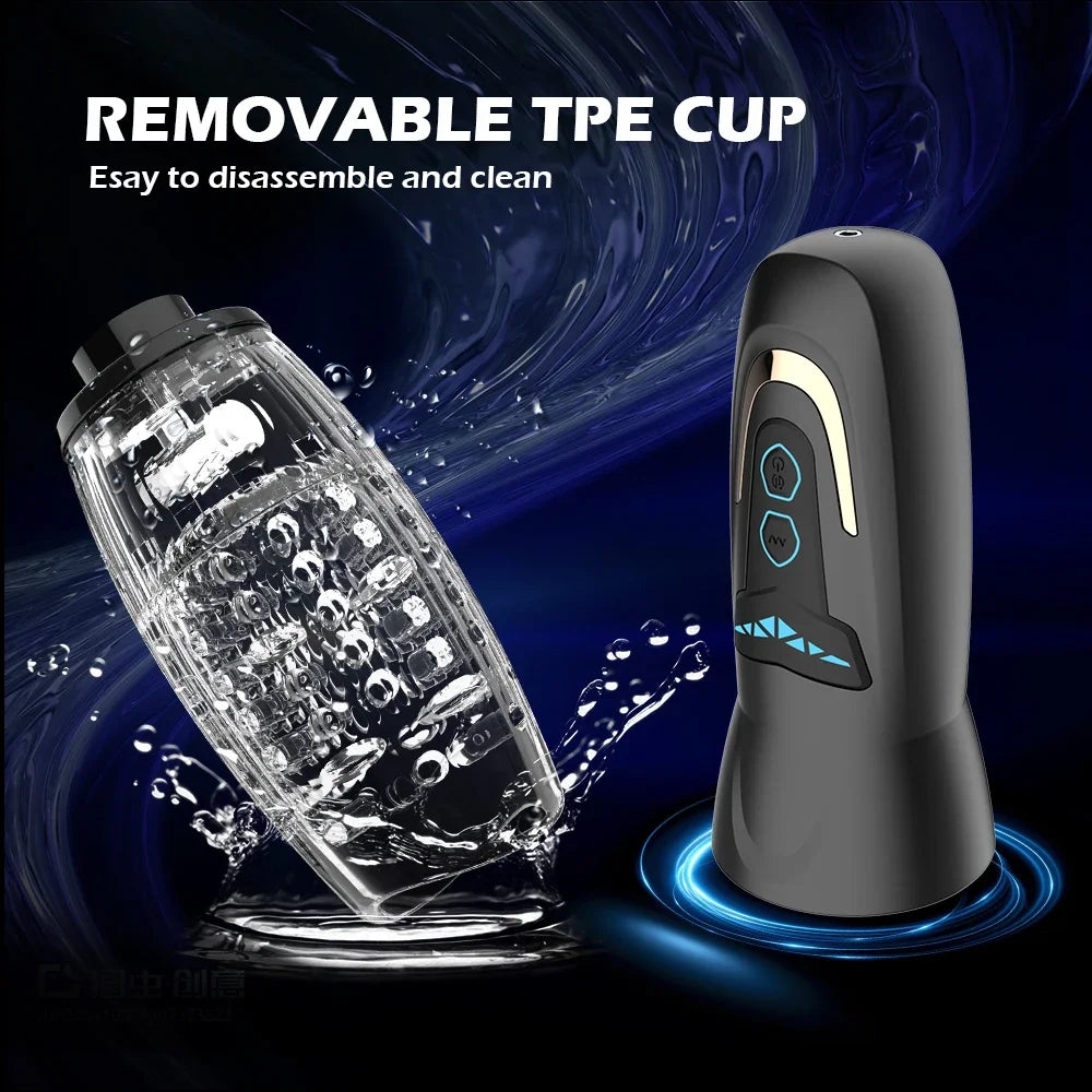 Telescopic Rotation Male Masturbator Cup Vagina 7 Thrusting Masturbation Cup Sex Toys for Men Automatic Piston Mastubator