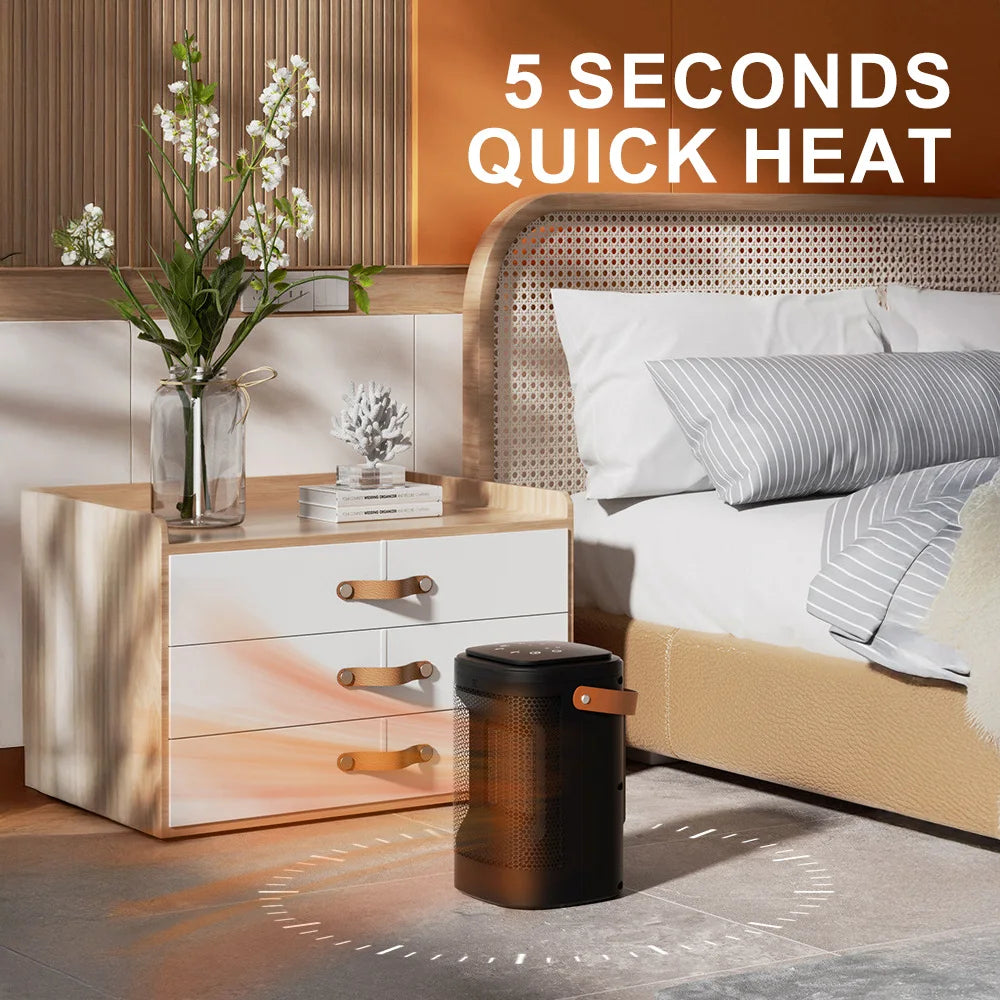 Smart Remote Portable PTC Ceramic Electric Heater Fast Heating Low Noise Touchscreen Hot and Cold Fan For Home Bedroom Office Secondary image