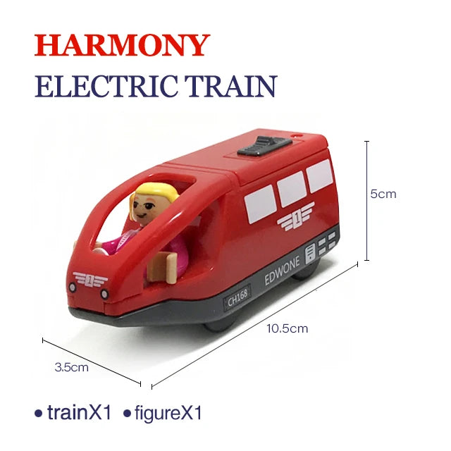 Electric Train Locomotive Magnetic Car Diecast Slot Fit All Brand Wooden Train Track Railway For Kids children's Toy W02