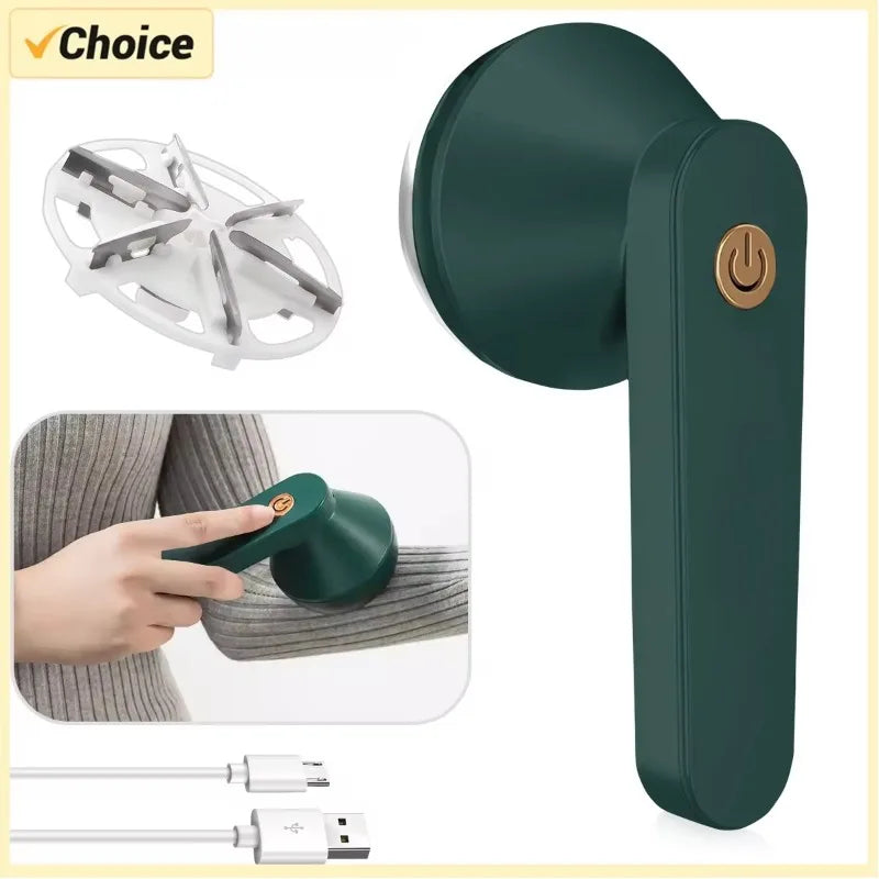 Hair Ball Trimmer Fabric Shaver Lint Remover Upgraded 6 Blade Design Fuzz Shaver Rechargeable for Travel Home Type C Charging Main image
