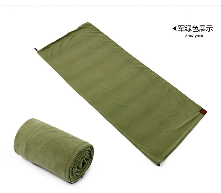 Portable Ultra-light Polar Fleece Sleeping Bag Outdoor Camping Tent Bed Travel Warm Sleeping Bag Liner Camping Sport Accessories