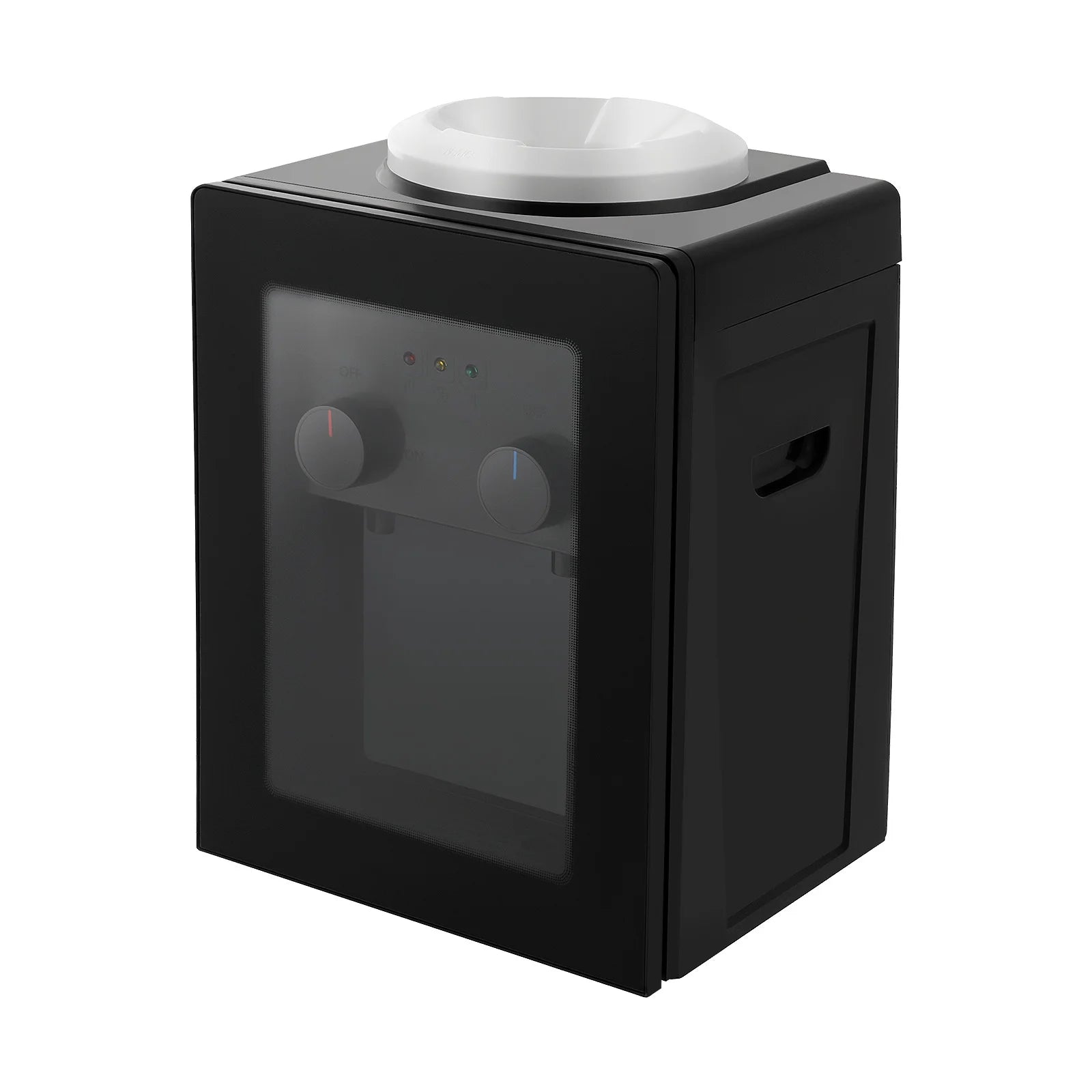 Compact Electric Water Cooler Fast Heating Hot Cold Desktop Dispenser with Removable Basin for Home Office Bedroom Use