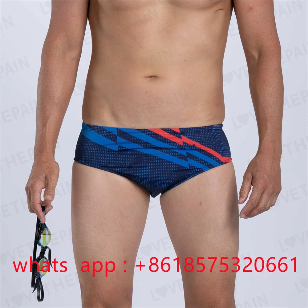 Zootekoi Men Swimwear Training Swim Shorts Beach Trunks Swimming Pants Swimsuit Jammer Summer Sports Surf Pantalones Shorts 2024