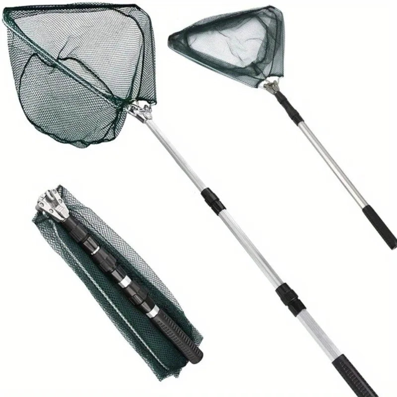 1Ultra-lightweight Foldable Fishing Net - Durable Aluminum Alloy Telescopic Handle - Ideal for any fishing adventure - Essential Main image
