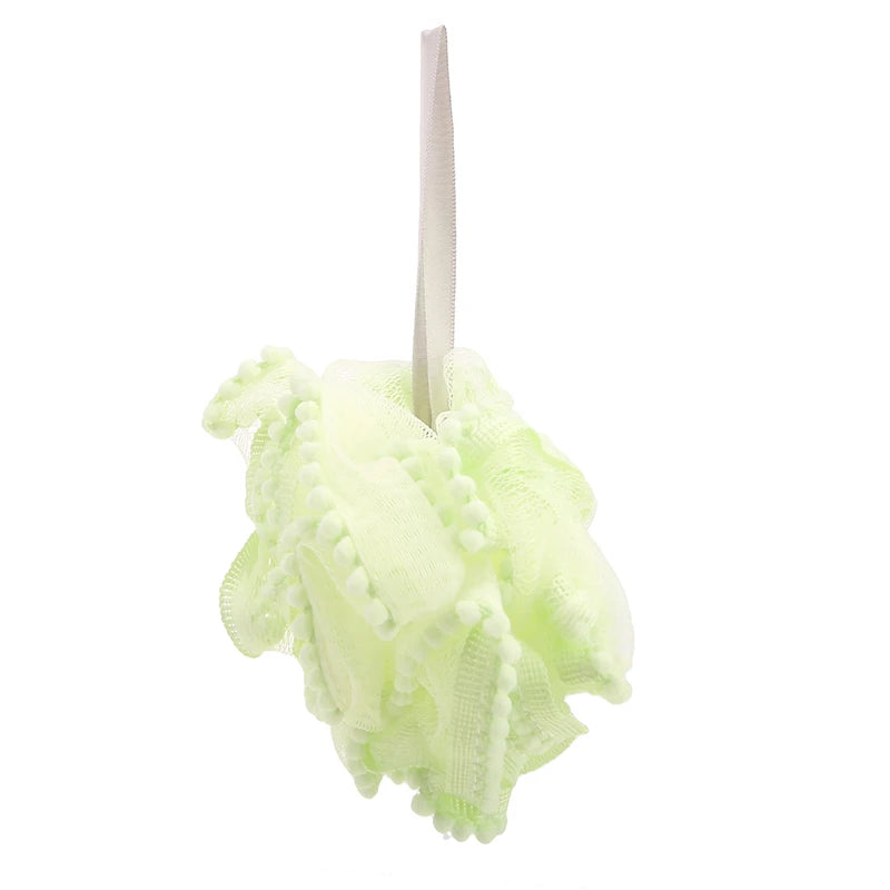Soft Mesh Bath Sponge Balls Skin Cleaning Brush Shower Puff Body Cleaner Exfoliating Scrubbers Bath Flower Bathing Accessories