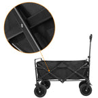 Large Weight Capacity Heavy Duty Wagon Cart Folding Wagon for Outdoor Garden Beach wagon Camping Equipment with Cup Holders