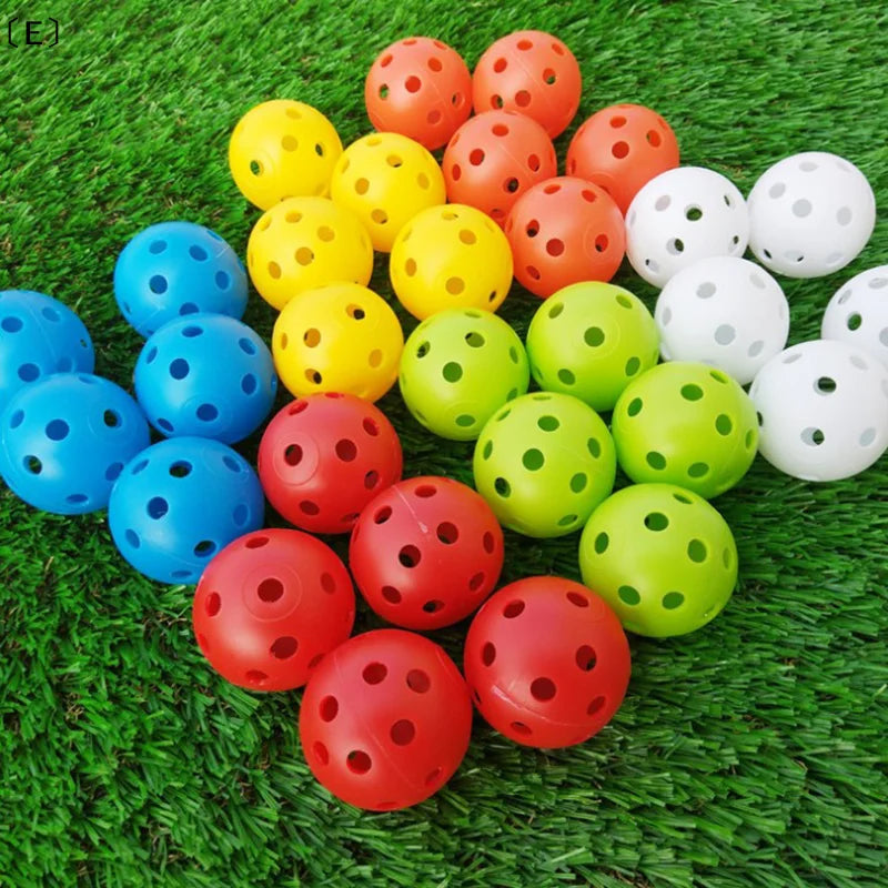 〔E〕10pcs Indoor golf ball golf practice balls golf light ball have hole Golf Traini〔Winter5〕