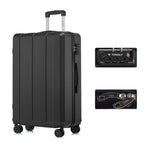 YONSLY Hardshell Suitcase 20/24/28 Inches with TSA Lock YKK Zipper 4 Silent 360° Wheels Mesh Compartment Trolley Rolling Luggage Hand Luggage Suitcase for Business Trips, Vacations, Family Journeys, and Weekend Getaways
