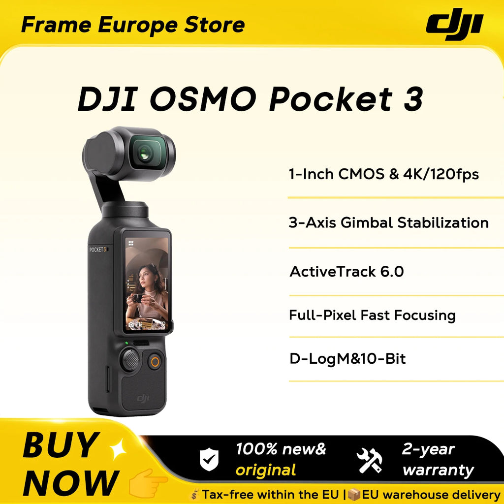[New&Original] DJI OSMO Pocket 3 Powerful 1-Inch Sensor 4K/120fps 2-Inch Rotatable Touchscreen Original Brand New EU Stock