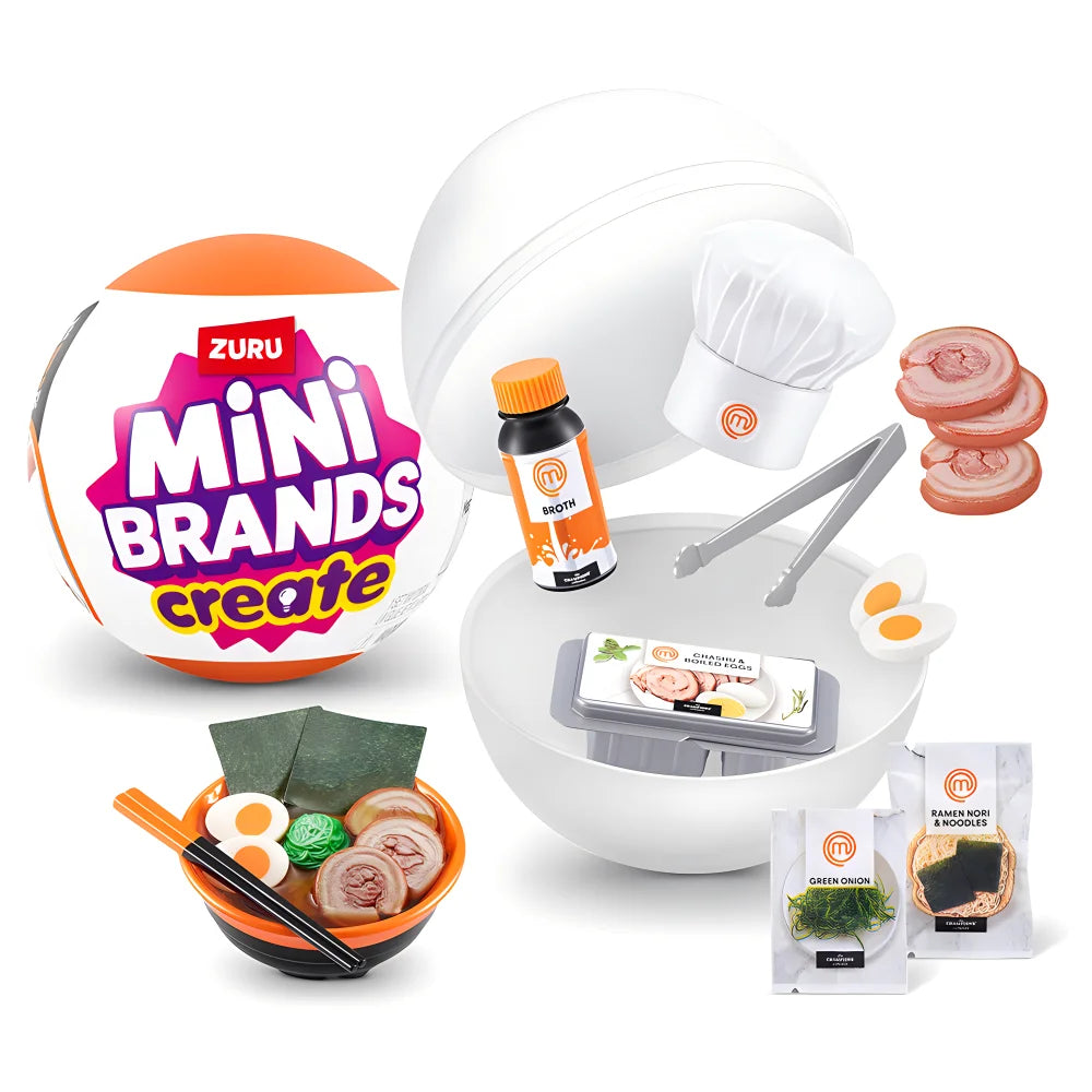 Zuru Surprises Mystery Mini Brands Blind Box Foodie Creat MasterChef Ball Surprise Collectibles Miniature Miniatures Food Toys