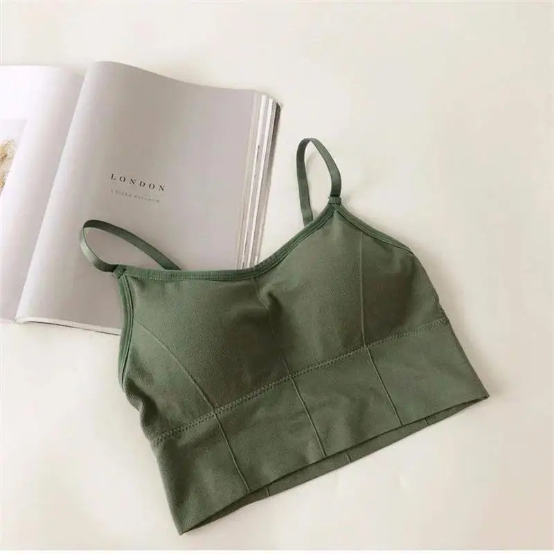 Sexy Women Tops Back Cross Strap Tank Top Push Up Running Sports Bra Breathable Soft Fitness Beauty Solid Color Yoga Bra
