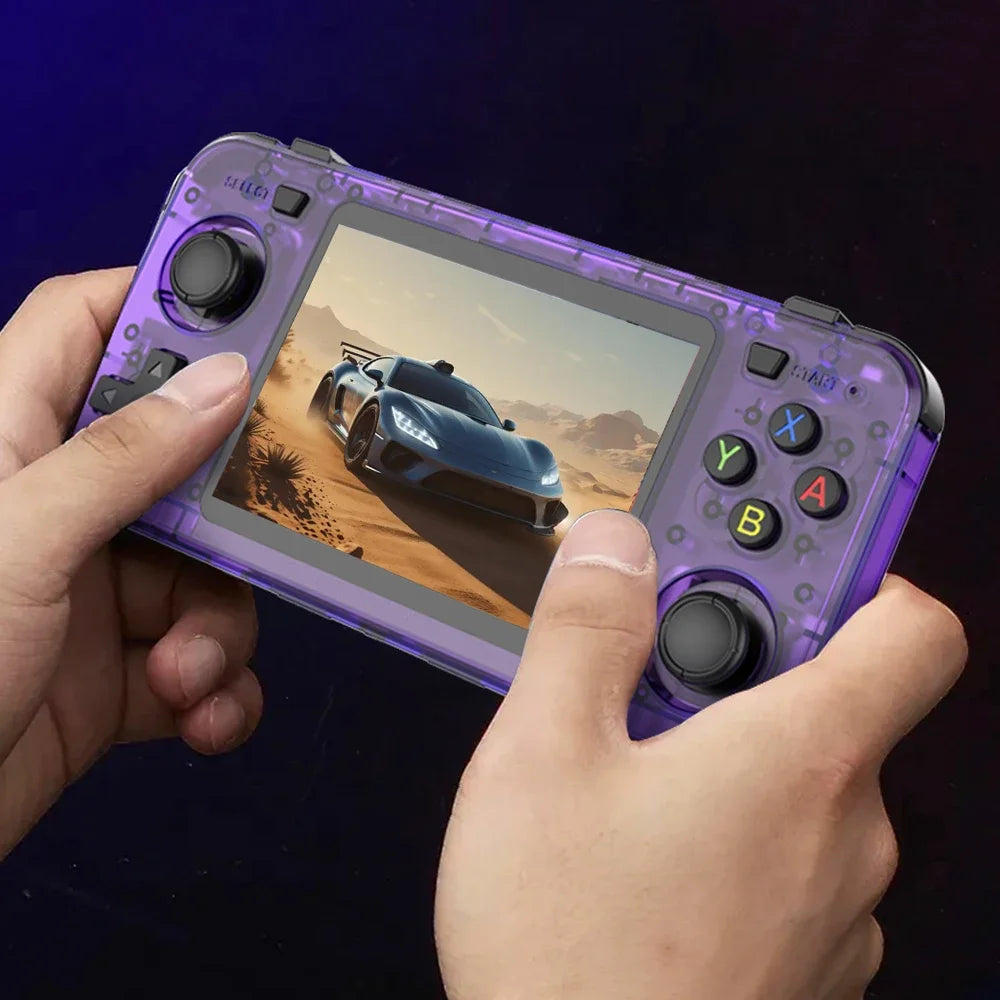BOYHOM Green R36H Retro Video Game Console 3.5‘’ IPS Screen RK3326 3000 mAh Open Linux System Portable Player 64GB 128GB