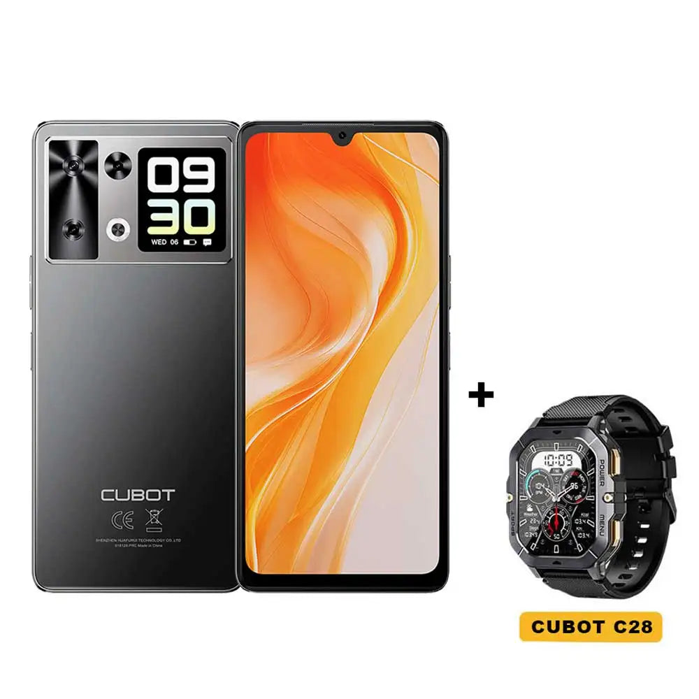 Smartphone Android 15 Cubot P90, 6.88-Inch 120Hz Screen, 24GB RAM+256GB ROM, G100 Octa-core, 2.2GHz, 64MP, 5100mAh,NFC, 4G Phone