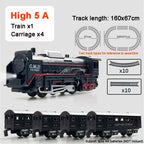 Classical Railway Freight Train Toy Electric Train Track Set with Light Tracks Model Toys for Kids Gift Children Adult Toy