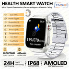 2026 New Nursing Grade Uric acid Blood lipids Smart Watch Men ECG+PPG Blood Pressure Heart Rate Bluetooth Call Health Smartwatch