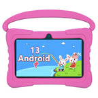 7 Inch Kid Tablet Android 13 Quad Core 4GB RAM 64GB ROM 4000mAh WiFi Bluetooth Children's Gift Kids Software with Silicone Case