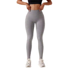 Women's High-Waisted Seamless Leggings, Quick-Dry Breathable Fabric, Four-Way Stretch Sporty Style for Yoga Cycling Running