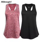 WANAYOU Sleeveless Yoga Shirts Women Quick Dry Running Sports Tank Top Sleeveless Fitness Gym Workout Top Yoga Vest