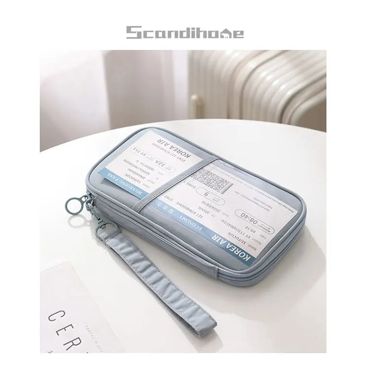RFID Blocking Passport Holder Travel Wallet Durable Anti-Theft Card Slots Protective Case Flights Travel Organizer for Women Men