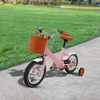 12 Inch Children's Bicycle w/Training Wheel for 2-4 Year-Old Boys and Girls, Height Adjustable Kids Bike Load Bearing 40kg
