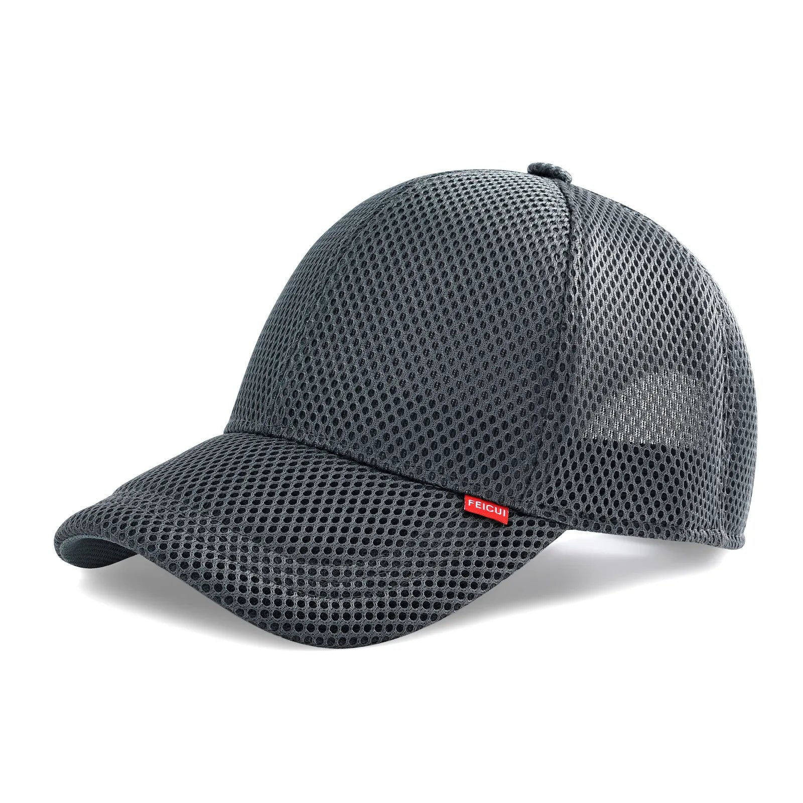 FEICUI Unisex Summer 6-Panel Baseball Cap Mesh Running Hats Pure Color Trucker Cap Breathable Outdoor Sports Quick Dry Hat Main image