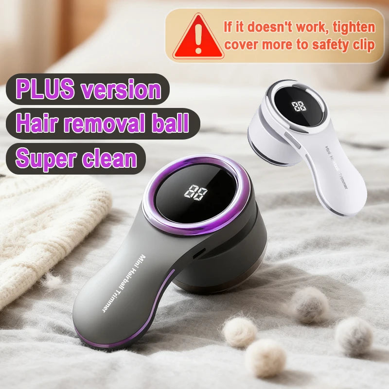 Electric Lint Remover Fabric Shaver LCD Display USB Rechargeable Portable Clothes Fuzz Remover Hair Balls Trimmer for Home Secondary image
