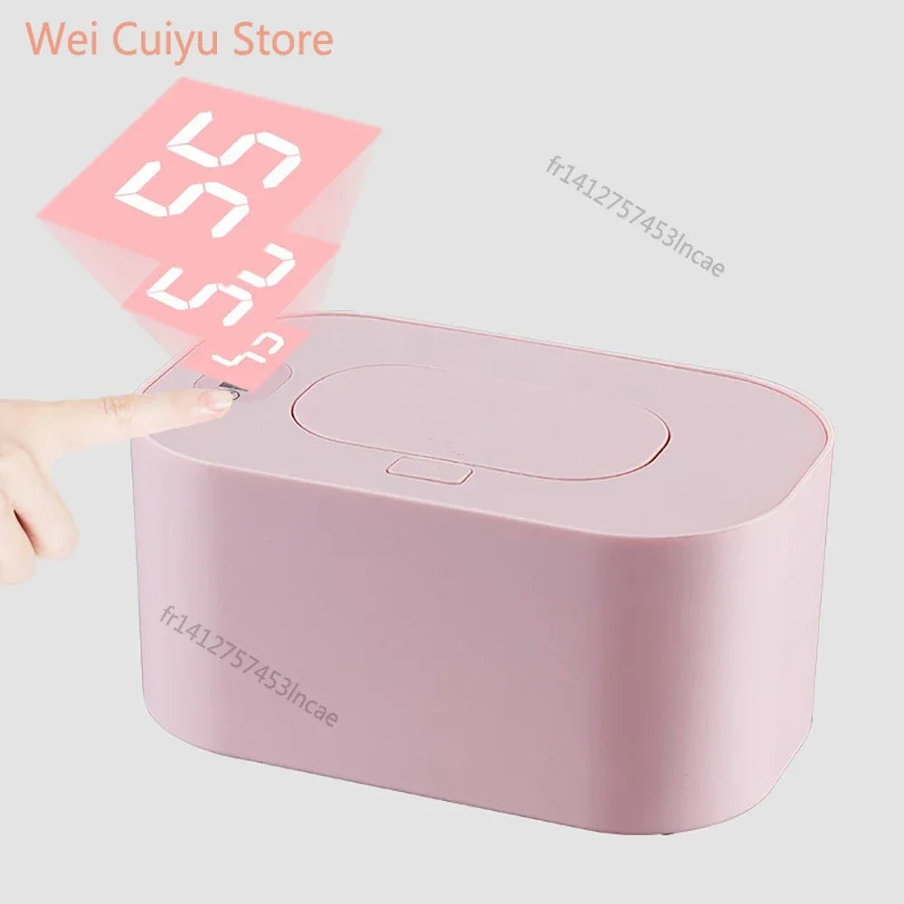 Baby Wipe Warmer Heater Wet Towel Heating Box Portable Home Car Use Mini Dispenser for Disinfecting Wipes Napkin