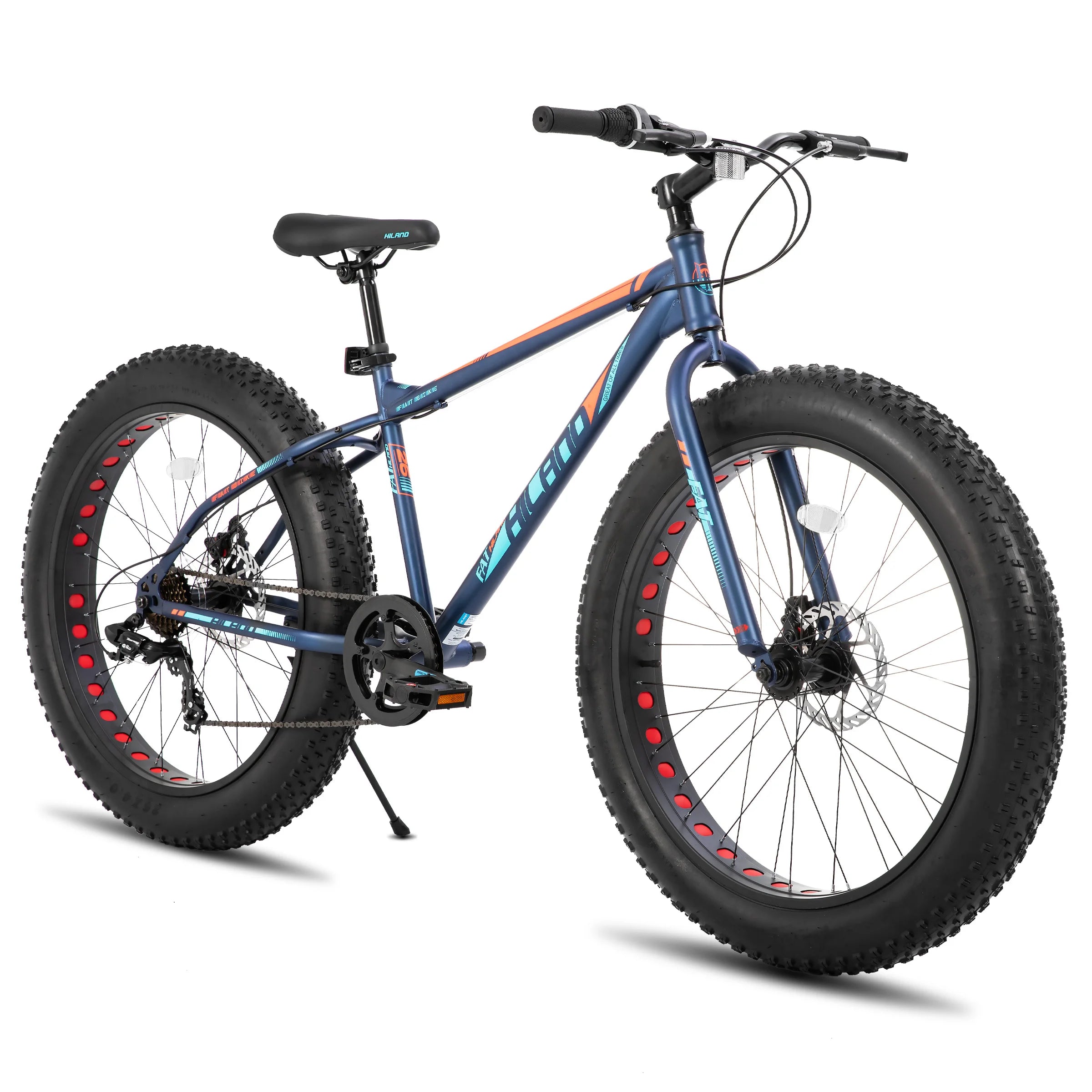 Hiland 20 Inch Kids' Bicycles Fat Tire Mountain Bike for  Age 5 + Years, Shimano 7-Speed, Dual-Disc Brake,Kids BeachBicycle Main image