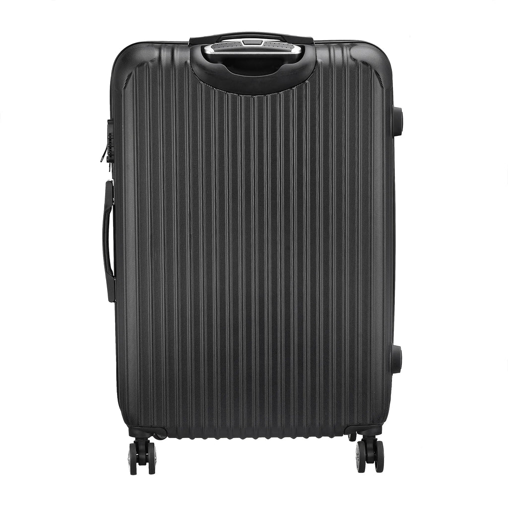 Anajqaqia Black Suitcase Set 3 Piece Luggage Set with Trolley Handle, Double Wheels and TSA Lock, Travel Suitcase Set
