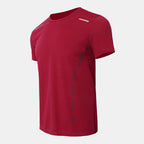 4/1 Pcs Men's Summer Multicolor Quick-drying Sports Short Sleeve Loose Breathable Fitness Running Badminton T Reflective Strip