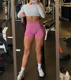 Contour Seamless Shorts for Women Yoga Shorts Push Up Booty Workout Gym Shorts Fitness High Waist Sports Short Women Clothing