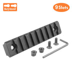 Hunting Tactical Picatinny Rail 3-13Slots 20mm Aluminum Rail Adapter Mount for Keymod / M-LOK System Handguard Scope Mount Base
