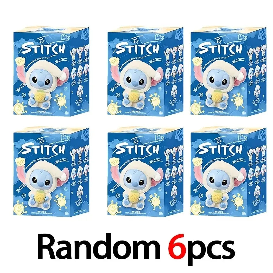 2025 Sales Stitch Blind Box Bag Eat Some Thing Before Sleep Series Vinyl Pendant Cute Doll MysteryBox Fluffy Doll Surprise Gift
