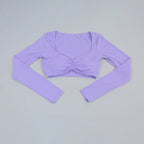 Quick Drying Breathable Short Yoga Sexy Clothes For Women Nude Feeling Fitness Tops Slim Fit Exercise Running Clothes