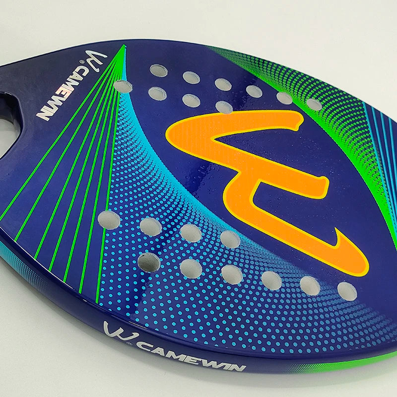 Camewin Beach Tennis Racket 50% Carbon Inner Core EVA Foam Fibe Send Protective Bag High Quality Tennis Racket 2024 the New