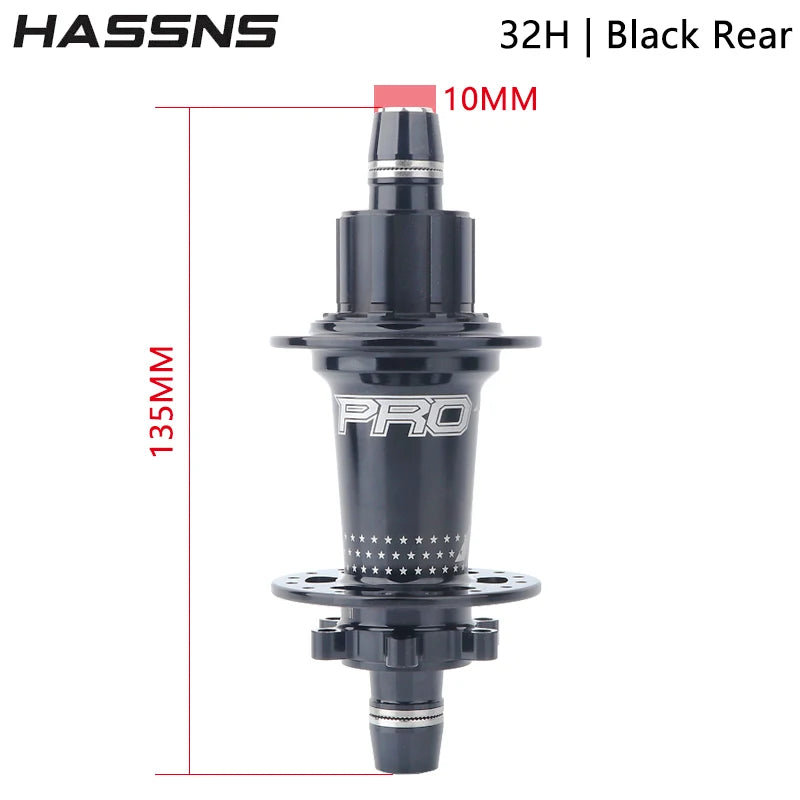 HASSNS Noisy Cube Pro 7 Freehub MTB Rear Hub 32 Holes Dirt Jump Bike Hub Changes Bicycle Cube 15*100/10*135MM Cycling Bushings