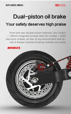 BOYUEDA Q7PRO Electric Scooter 3200W Dual Motor 52V19AH Foldable 10 Inch Tire 70KM/H Max Speed 70KM Mileage with Seat