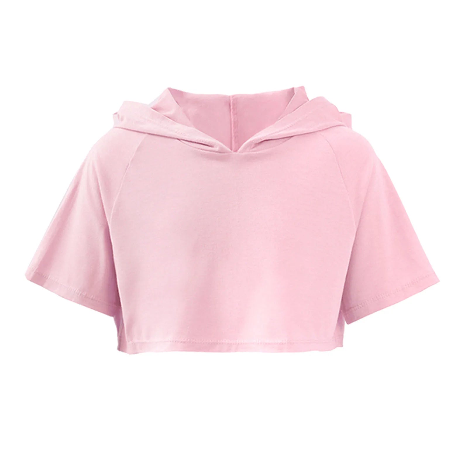 3Pcs Girls Sports Set Vest+Hooded Crop Top+Shorts Sportswear Set for Child Dance Yoga Running Cycling Workout Costume Activewear