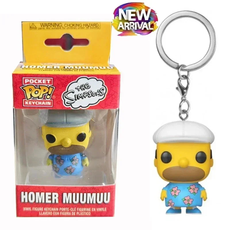 2026 Funko Keychains Ranger Red Blue Pink Minion Kevin Otto Stuart Spider Spot Vash Ahsoka Inuyasha Homer Sam Sally Figure Toys