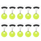 60/120PCS 10/20 Group Set Rubber Silicon Space Bean Sea Carp Fly Fishing Black Rubber Oval Stopper Fishing Float Fishing Bobber