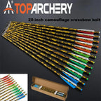 6/12/24pcs 20'' Archery Crossbow Bolt Carbon Arrow with 4-inch Feather ID7.6mm  Outdoor Hunting Sports Practice Crossbow Arrows