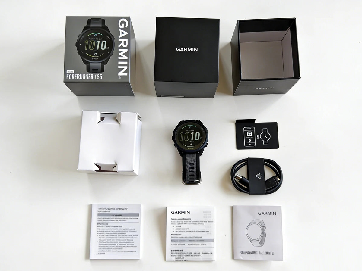 Garmin Forerunner 165 Smartwatch 1.2inches Colorful AMOLED Display GPS Metrics and Recovery Insights Monitoring Fitness Tracker