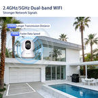 2.4＆5G WiFi Indoor Camera, 2K, 360° PTZ Pet Dog IP CCTV Camera with Phone App, 2-Way Talk, Night Vision, for Home Securi