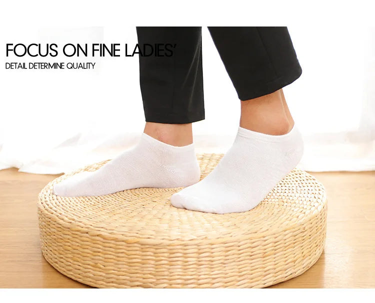 10/20/30Pairs Men's Socks Ankle Socks White Black Breathable Comfy Sweat-absorbing Boat Socks Unisex Casual Solid Short Socks