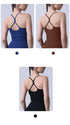 Solid Color Women Gym Yoga Naked Feeling Sexy Cross Back Y shape Sports Bra Fitness Yoga Jogging Workout Sports Women Sling