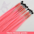 ADEIRS Color  8D Tip Hair Extensions 100% Real Human Hair Microbeads Extensions Color Purple Blue Pink Gray 18-20inch